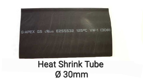 Heat Shrink Tube ø30mm 50m/roll Black